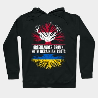 Greenlander Grown with Ukrainian Roots Flag Hoodie